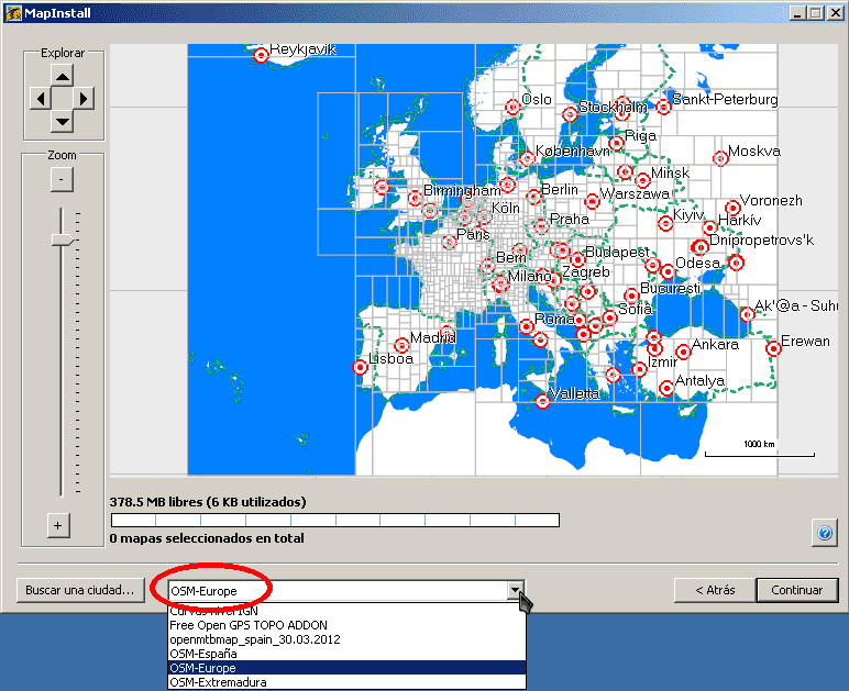 Activar mapa OSM BaseCamp