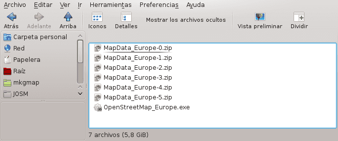 Uncompressed files Linux