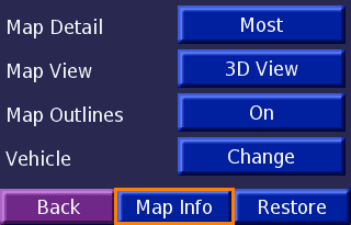Entering map setup on nüvi