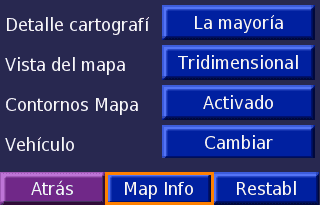 Entrar en configuración del mapa en nüvi