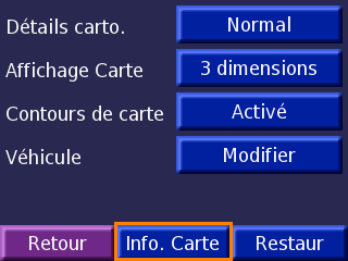 Réglage de cartes surnüvi