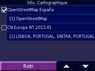 Activation de cartes sur nüvi